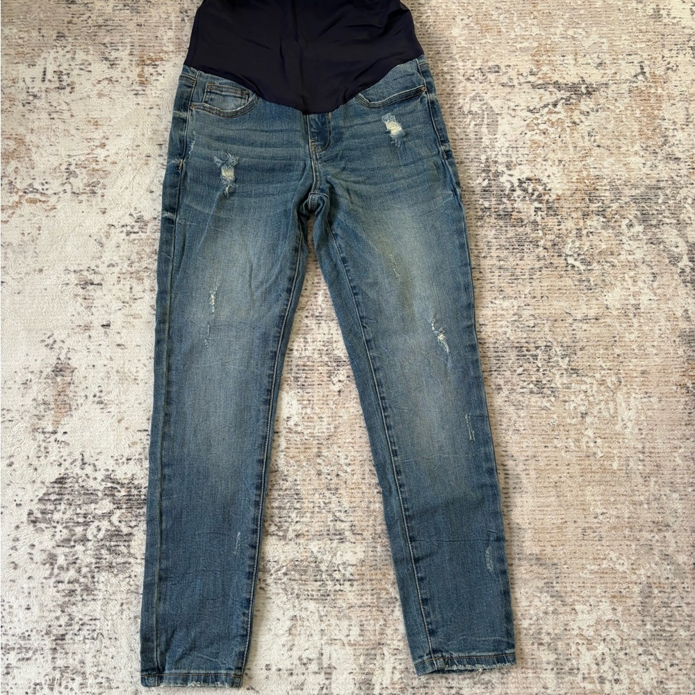 Pinkblush Maternity Distressed Blue Skinny Jeans